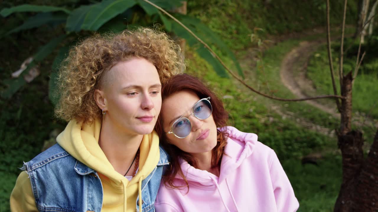 Two Women Relaxing in Nature