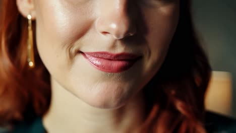 portrait of a beautiful young woman with red hair and green eyes