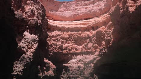 speedboat entering cave in albufeira portugal