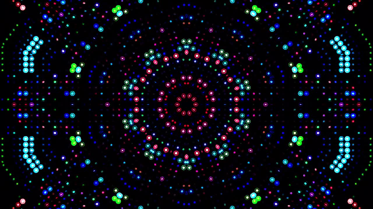 Beautiful abstract kaleidoscope that shines, a radiant light that regulates the subtle movements