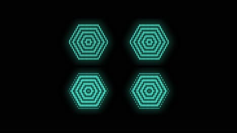 Modern-green-hexagons-pattern-with-neon-light