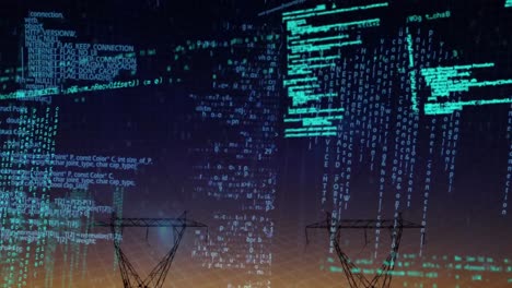 animation of green and blue data processing
