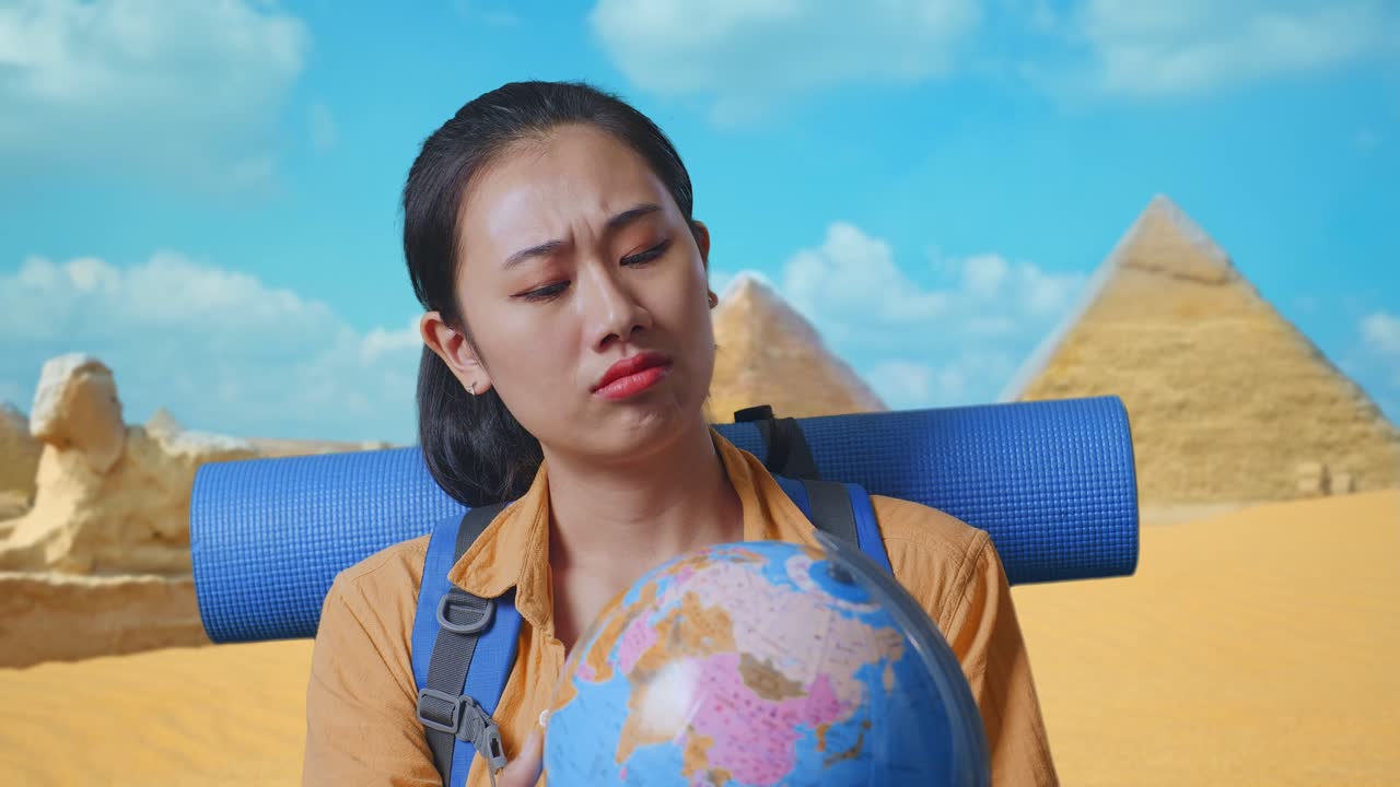 Confused Traveler in Egypt