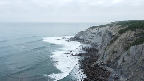 aerial view with drone of the natural landscape of the cliffs,