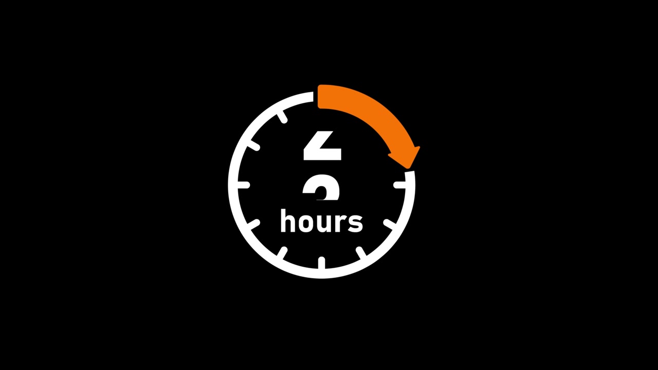 Clock , timer (time passage , waiting time ) animation (4K) | 3 hours