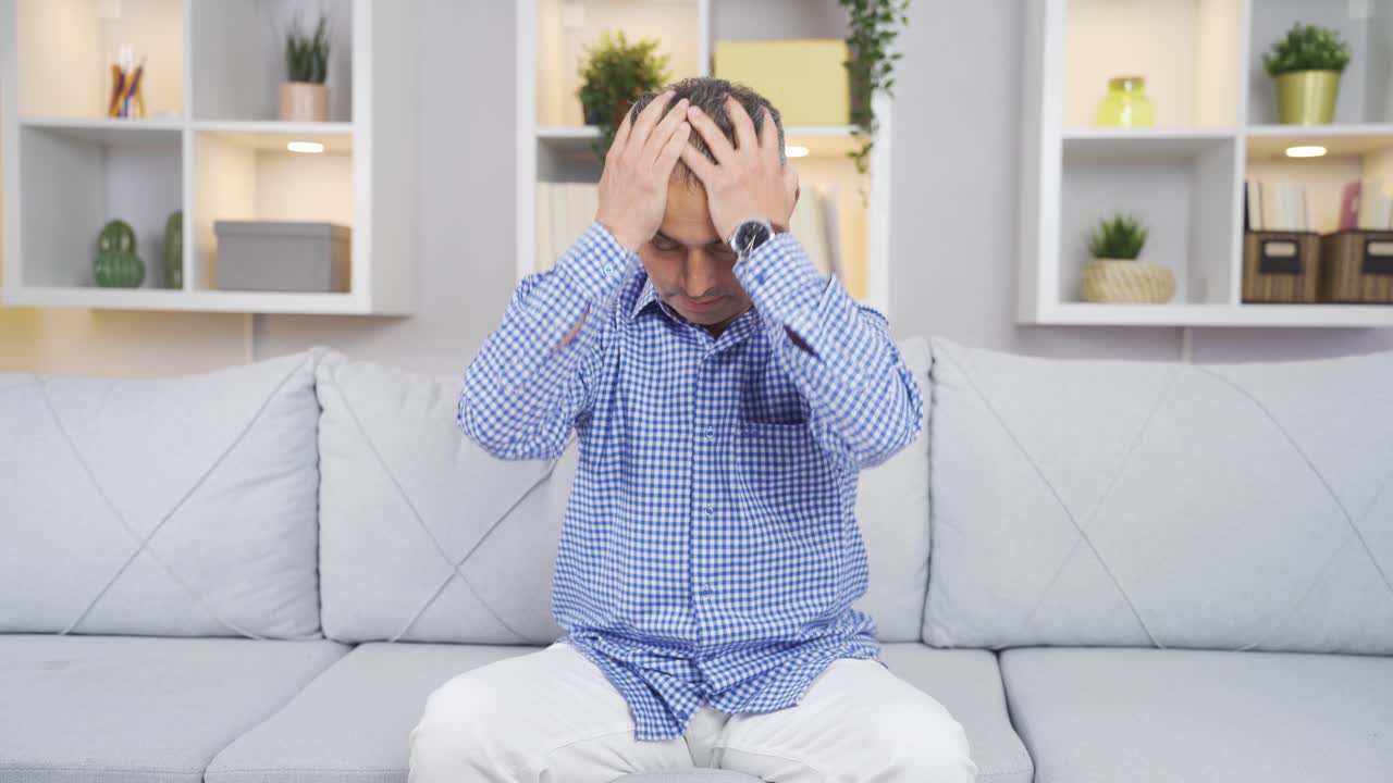 스트레스를 받은 남자.