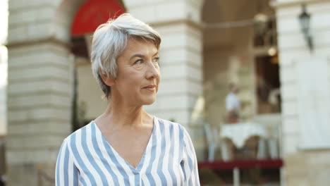 Portrait-Of-The-Old-Good-Looking-Woman-Outdoor