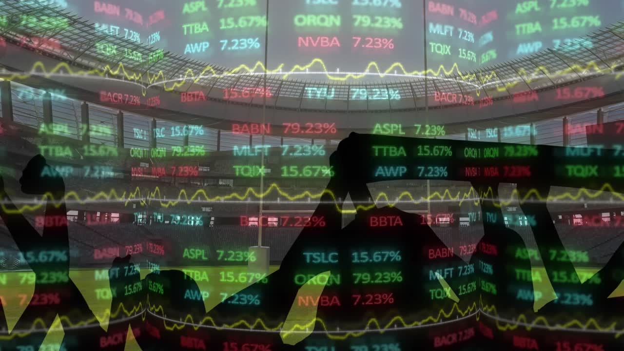 스타디움의 스포츠 팬과의 인터페이스에서 데이터 처리의 애니메이션