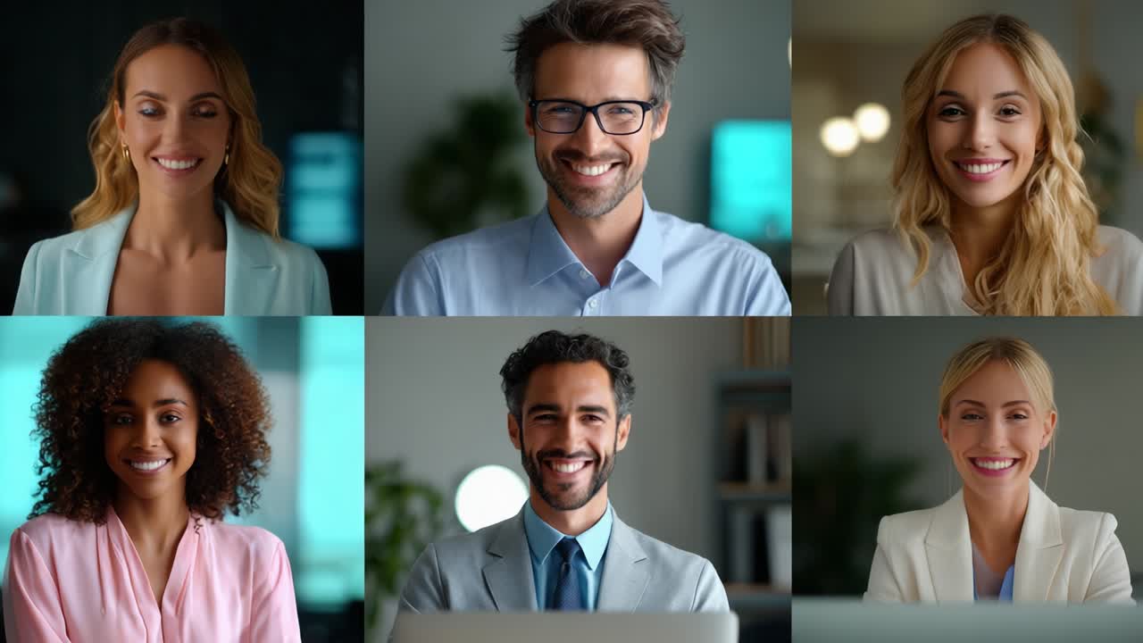 Online Business Meeting with Diverse Team