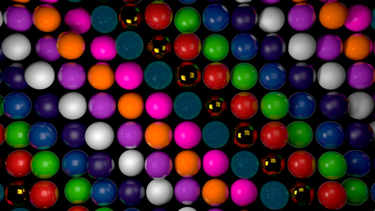 fondo abstracto con esferas 3d realistas. telón de fondo colorido