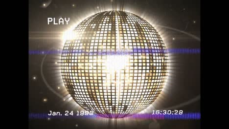 video antiguo de la pelota de discoteca