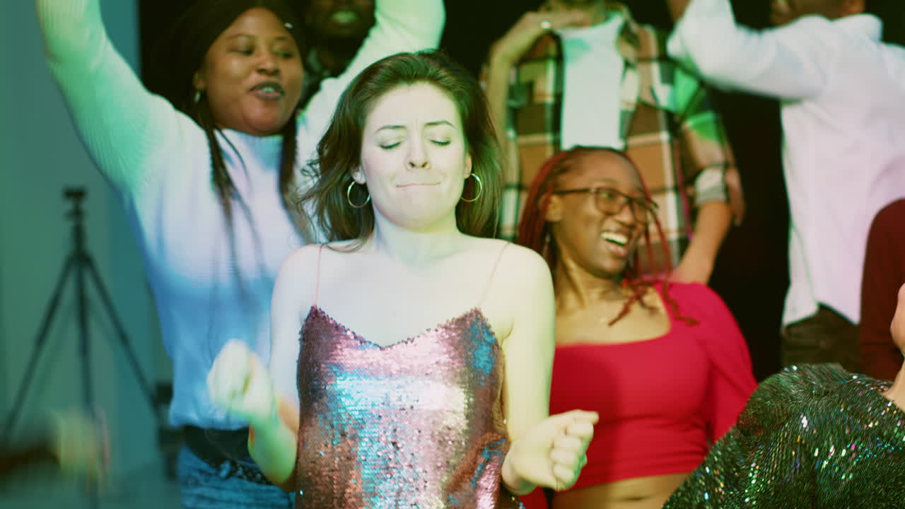 People Dancing and Celebrating at a Party