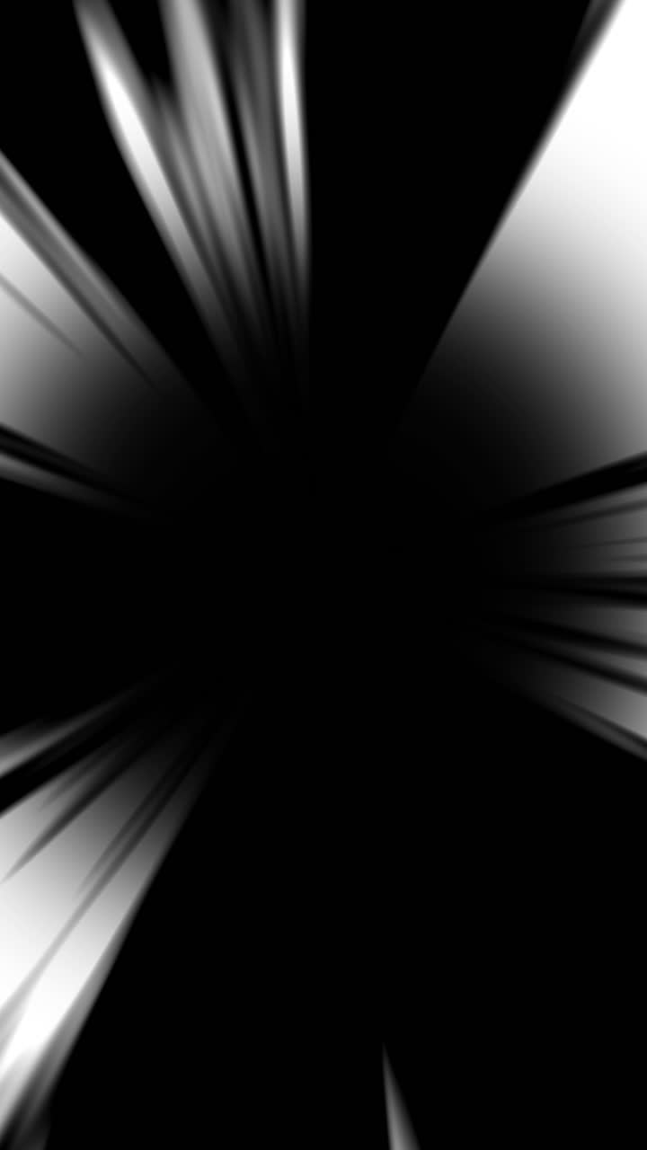 Linee bianche astratte che si irradiano su sfondo nero.
