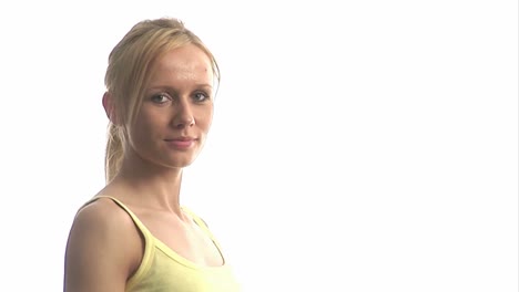 young woman doing workout