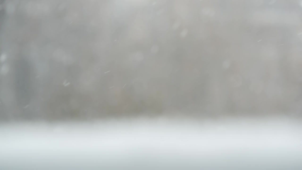 Fiocchi di neve bianchi che cadono in inverno, fiocchi di neve di una nevicata natalizia