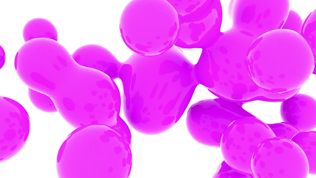 Abstract 3d liquid balls. 4k render animation. Seamless loop.
