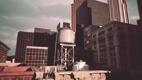 cityscape with water tower