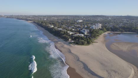 Sand-Dunes-At-The-Mouth-Of-Currimundi-Creek-Near-Wurtulla-Beach-In-Queensland,-Australia