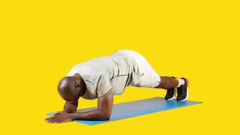man doing plank exercise