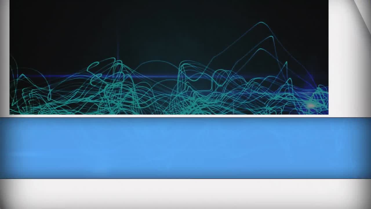 블랙 배경에 연결 네트워크를 통해 열리는 파란색과  ⁇ 색 패널의 애니메이션