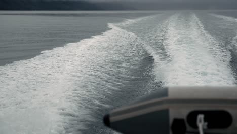 sailing trails in icy water, outside nuuk greenland