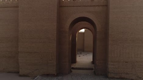 drone shot of the ancient city of babylon in iraq