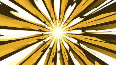 abstracto fondo de dibujos animados amarillo y blanco animación de túnel en bucle