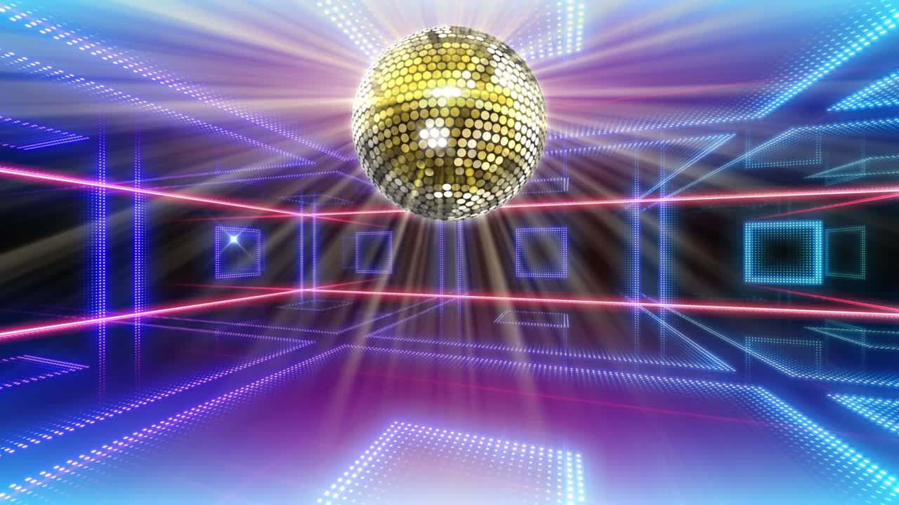 bola de espejo disco luces club de baile fiesta brillo de fondo