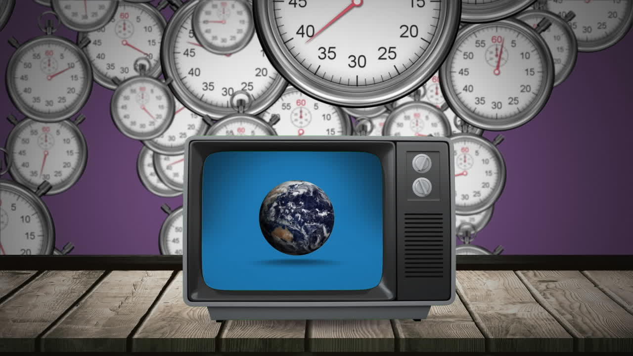 телевизор с глобусом на экране