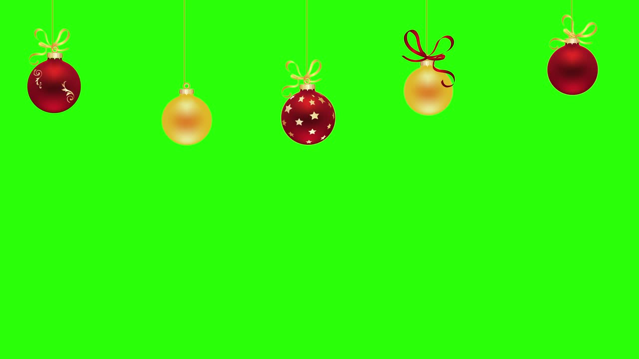 elementos decorativos de navidad grupo de animación en pantalla verde tecla de croma