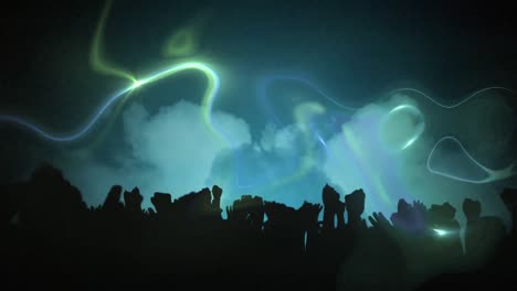 animación de rastros de humo verdes y azules que se mueven en un bucle sin fisuras