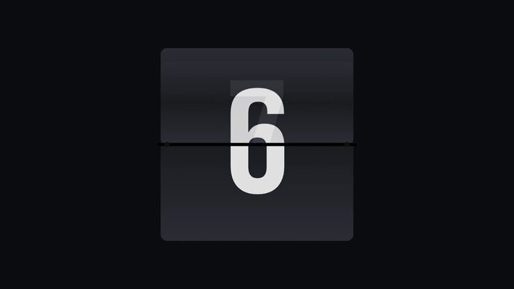 Digital Countdown Timer with Flip Clock Animation