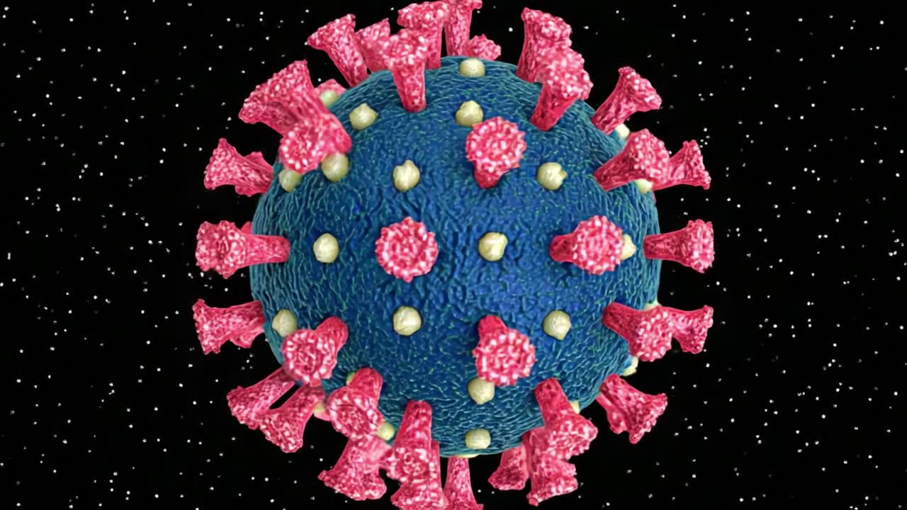 Detailed Visualization of a Virus Structure with Spike Proteins: A Microscopic View into the World of Viral Particles and Their Unique Morphologies