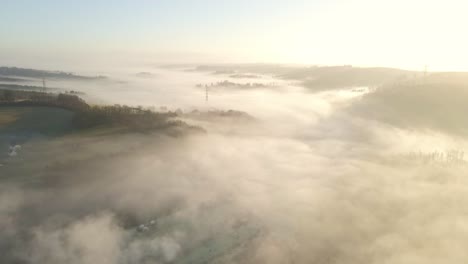 Bright,-misty-sunrise-in-west-Germany