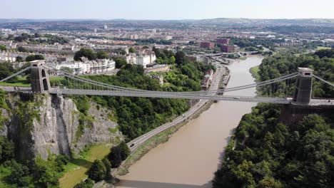 iconic clifton suspension bridge on sunny day