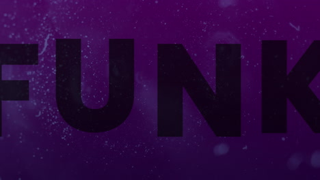 animation of funk text on purple background