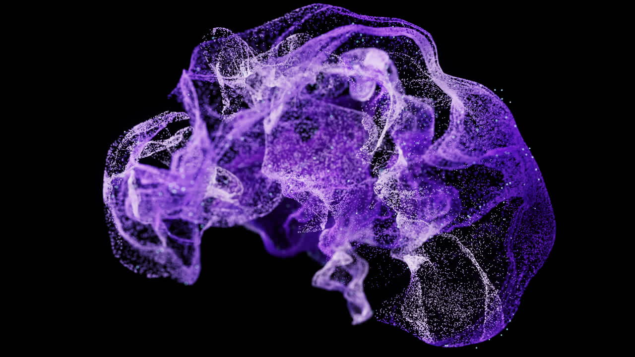 Abstract wave particles, diffuse powder, 3d rendering.