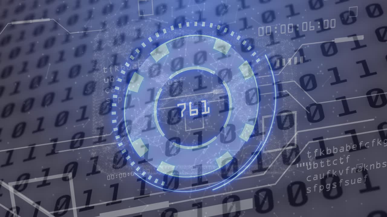 animación del escaneo del alcance con procesamiento de datos