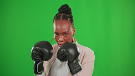 Business,-boxing-and-fight-with-black-woman