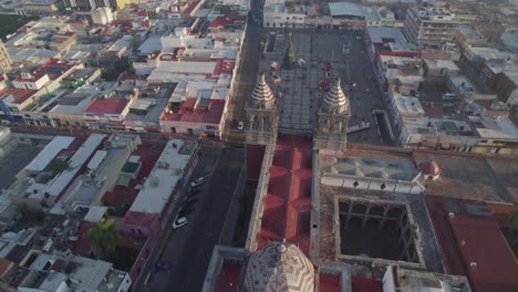 Aerial-view-of-the-city-of-Salamanca-and-famous-church