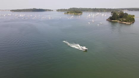 water skiing at the bay