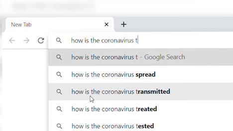 searching the internet for how is the coronavirus transmitted