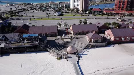 Aerial-view-of-Quietwater-Beach-Ampitheater-Pensacola-Beach,-Florida