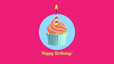 animated closeup happy birthday text on holiday background 7