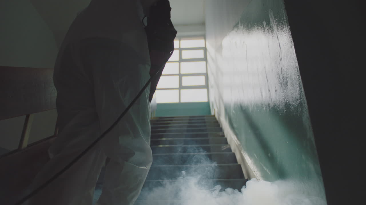 계단에 대한 소독 과정