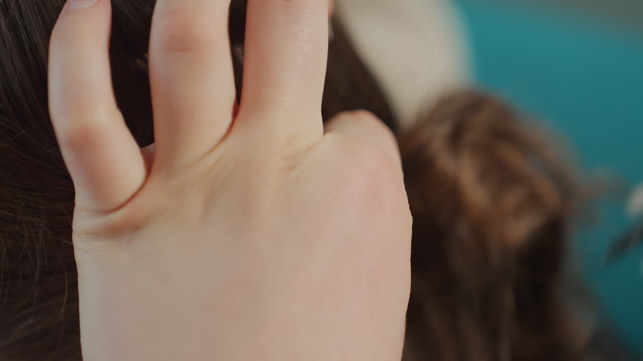 Person Arranges And Styles Hair, An Individual Dedicates Effort To Shaping And Styling Hair Carefully, Person Diligently Works To Design And Fashion Hair Into Various Attractive Styles