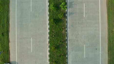 Amazing-drone-view-of-the-empty-highway-in-Punjab-province,-INDIA