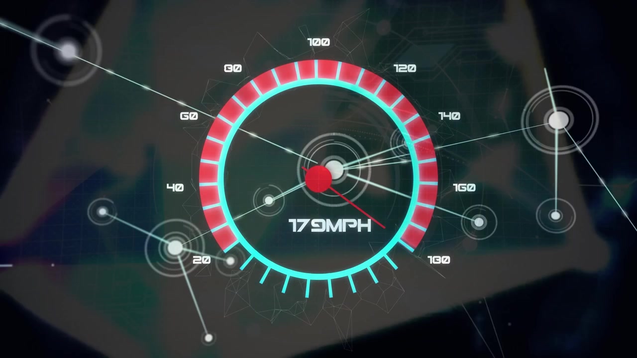 Animation of animation of network of connections with globe over