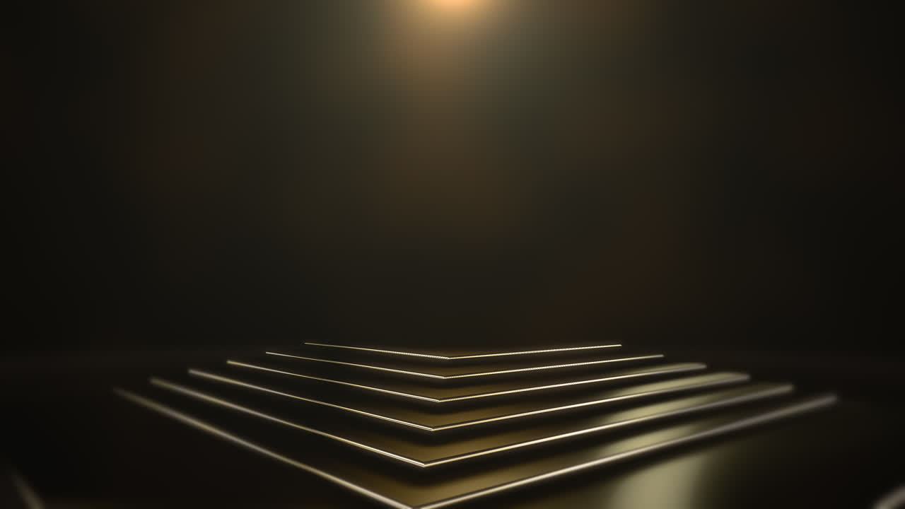 escenario y luces doradas en movimiento