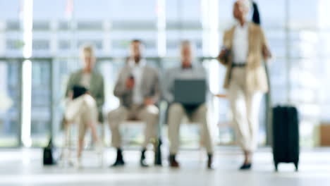 Technology,-airport-group-and-waiting-room